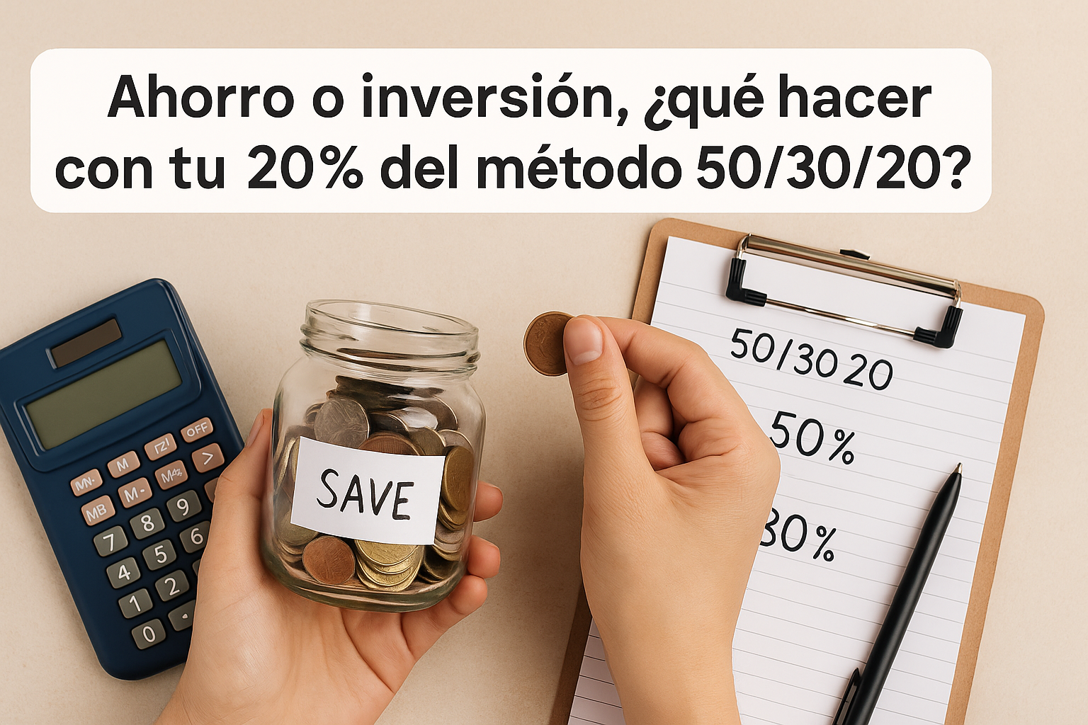 Ahorro o inversion-que hacer con tu 20 del metodo 50-30-20